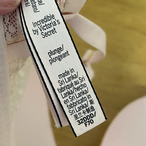 Victoria's Secret Pink Lace Incredible Plunge Bra 32DDD - Picture 8 of 9